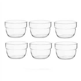 Set of bowls Pasabahce Motto Transparent Glass 200 ml 29,7 x 6 x 16 cm (8 Units)