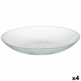 Plate set Pasabahce Generation Transparent Glass 23 x 7 x 23 cm (4 Units)