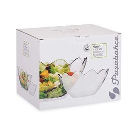 Set of bowls Pasabahce Hasir Transparent Glass 31 x 25,5 x 24,5 cm (2 Units)