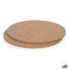 Trivet set Kinvara Natural Cork 18 x 1 x 18 cm 18 x 0,5 x 18 cm Table Mat (12 Units)