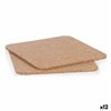 Trivet set Kinvara Natural Cork 18 x 1 x 18 cm 18 x 0,5 x 18 cm Table Mat (12 Units)