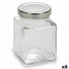 Jar Vivalto Transparent Silver 100 ml (6 Units)