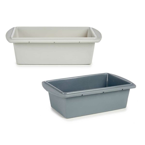 Baking Mould Kinvara Light grey Dark grey Silicone 1,5 L 16 x 7 x 27,5 cm Sponge cake (6 Units)