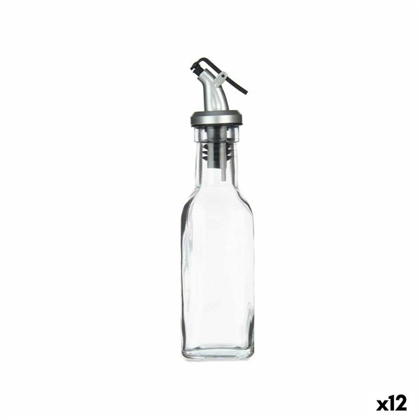 Cruet Vivalto Transparent Glass Silicone Steel polypropylene Plastic 180 ml 5 x 20 x 5 cm (12 Units)