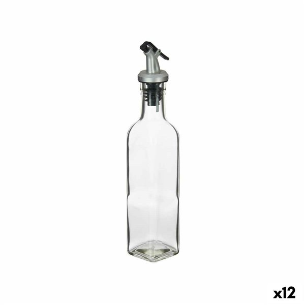 Cruet Vivalto Transparent Glass Silicone Steel polypropylene Plastic 250 ml 5 x 24,5 x 5 cm (12 Units)