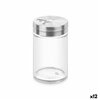 Spice Rack Vivalto 5 x 8,5 x 5 cm Transparent Silver (12 Units)