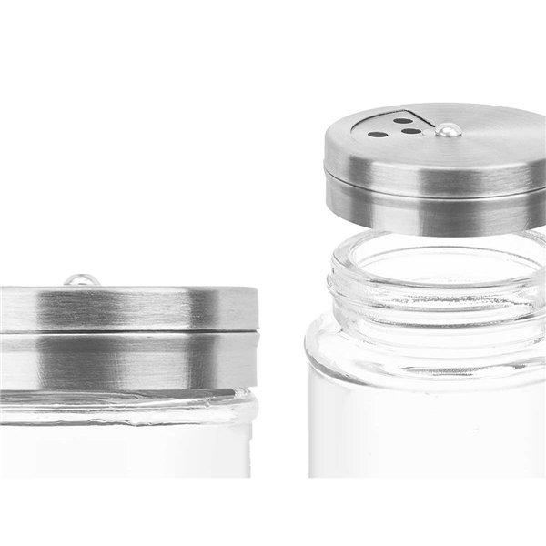 Spice Rack Vivalto 5 x 8,5 x 5 cm Transparent Silver (12 Units)