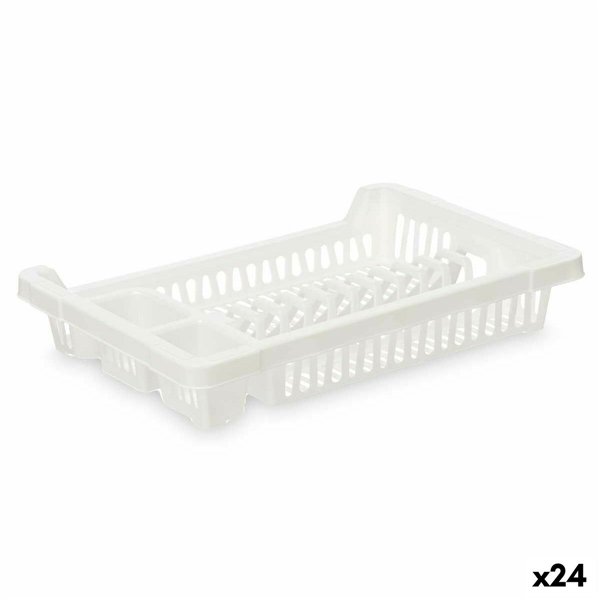 Draining Rack for Kitchen Sink Kinvara White Plastic 42,5 x 7 x 29,5 cm (24 Units)