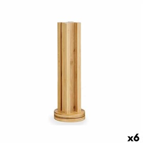 Stand for 36 Coffee Capsules Kinvara Bamboo 11 x 11 x 34 cm 11 x 30,5 x 11 cm Rotating (6 Units)