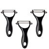 Fruit and Vegetable Peeler Kinvara Black Stainless steel polypropylene 9 x 20 x 3,5 cm 10,2 x 20 x 3,5 cm Set (12 Units)
