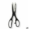 Kitchen Scissors Kinvara Black Silver Stainless steel 7,5 x 21 x 1 cm (12 Units)
