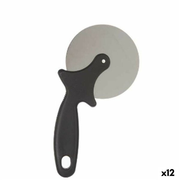 Pizza Cutter Kinvara Black Silver Stainless steel polypropylene 21 x 1,5 x 10 cm 11,7 x 22,5 x 2 cm (12 Units)