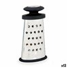 Grater Kinvara Black Silver Stainless steel TPR 9 x 15,5 x 4,2 cm 8,2 x 15,5 x 4,2 cm (12 Units)