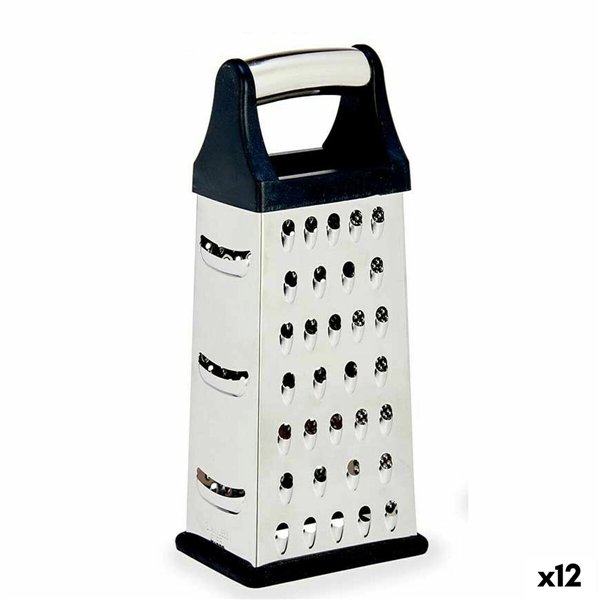 Grater Kinvara Black Silver Stainless steel ABS TPR 9,5 x 21,5 x 6,7 cm 9,5 x 22,5 x 6,7 cm (12 Units)