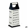 Grater Kinvara Black Silver Stainless steel ABS TPR 9,5 x 21,5 x 6,7 cm 9,5 x 22,5 x 6,7 cm (12 Units)