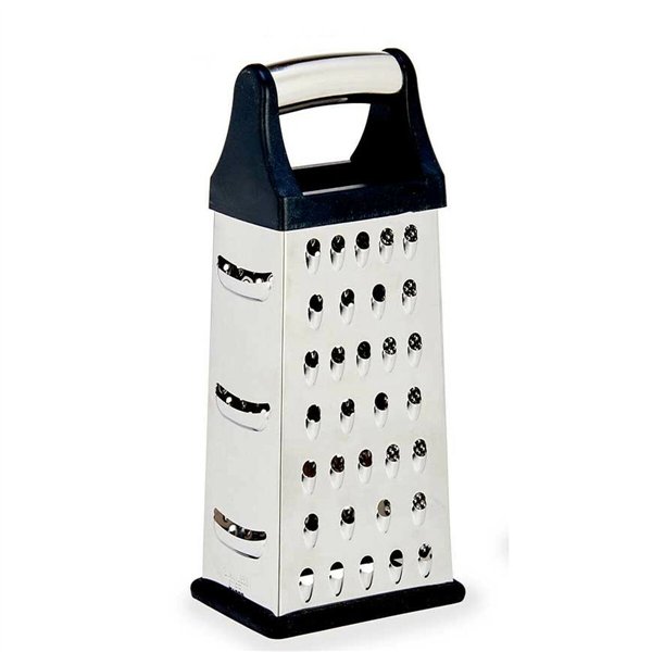 Grater Kinvara Black Silver Stainless steel ABS TPR 9,5 x 21,5 x 6,7 cm 9,5 x 22,5 x 6,7 cm (12 Units)
