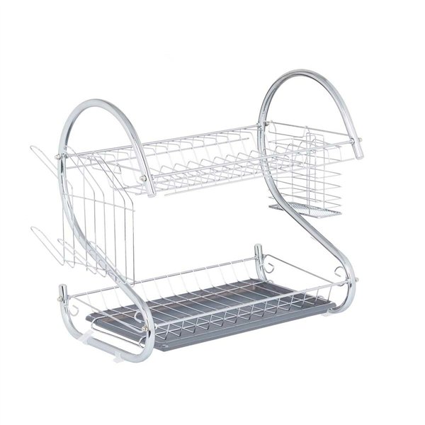 Draining Rack for Kitchen Sink Kinvara Grey 45,5 x 24,5 x 37,5 cm 41 x 26,5 x 11,5 cm