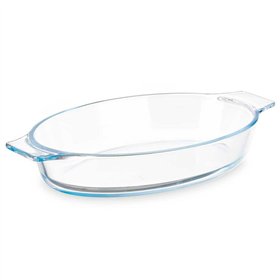 Serving Platter Vivalto Transparent Borosilicate Glass 800 ml 27 x 4,5 x 15,8 cm With handles (18 Units)
