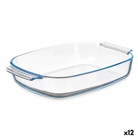 Serving Platter Vivalto Transparent Borosilicate Glass 2 L 2L 30,2 x 6 x 19,6 cm 34,5 x 6,4 x 22,5 cm With handles (12 Units)