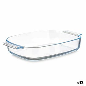 Serving Platter Vivalto Transparent Borosilicate Glass 2,7 L 34,4 x 6,1 x 22,3 cm With handles (12 Units)