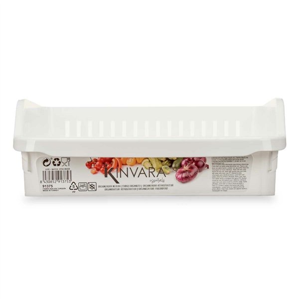 Fridge Organiser Kinvara White 26 x 9,3 x 30,5 cm