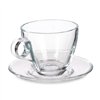 Cup with Plate Vivalto Transparent Glass 170 ml (6 Units)