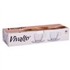 Cup with Plate Vivalto Transparent Glass 170 ml (6 Units)