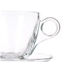 Cup with Plate Vivalto Transparent Glass 170 ml (6 Units)