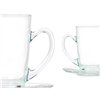 Cup with Plate Vivalto Transparent Glass 200 ml (6 Units)