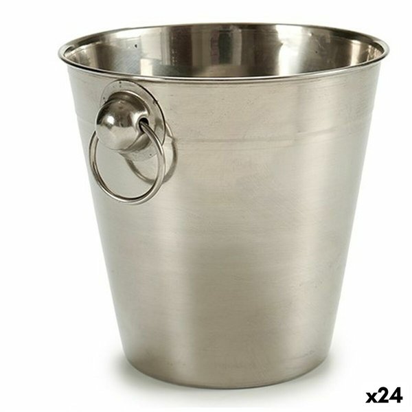 Ice Bucket Kinvara Silver Stainless steel 1 L 12 x 12 x 12 cm 14 x 12 x 12 cm (24 Units)