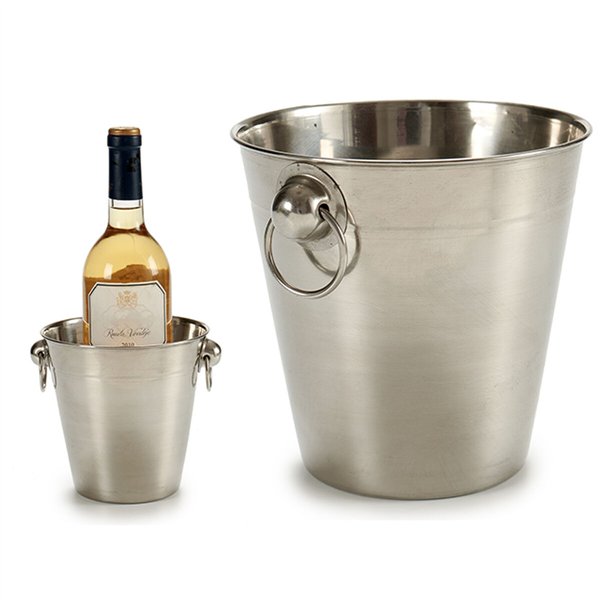Ice Bucket Kinvara Silver Stainless steel 1 L 12 x 12 x 12 cm 14 x 12 x 12 cm (24 Units)