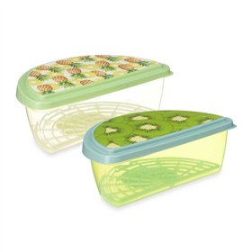 Lunch box Leknes Plastic Pineapple Kiwi 1,2 L Fruit (24 Units)