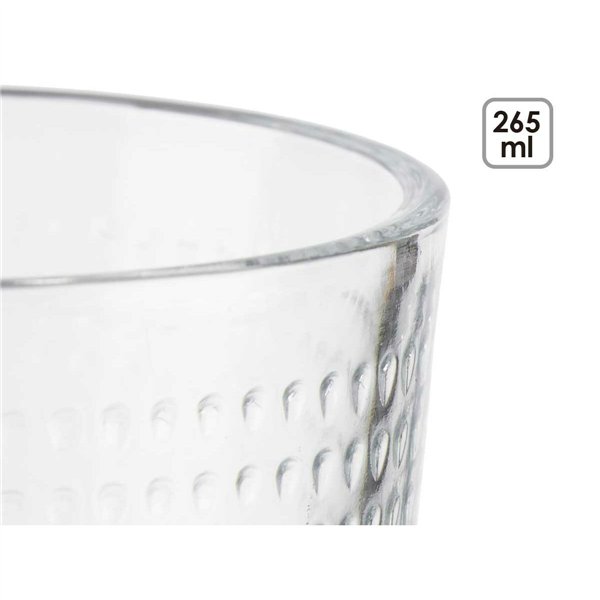Set of glasses Vivalto Transparent Glass Points 265 ml (8 Units)