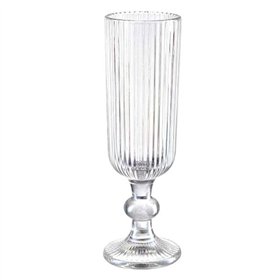 Champagne glass Vivalto Transparent Glass 160 ml Stripes (6 Units)