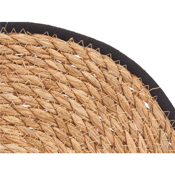 Table Mat Kinvara Black Cotton Marine algae 35 x 0,6 x 35 cm (24 Units)