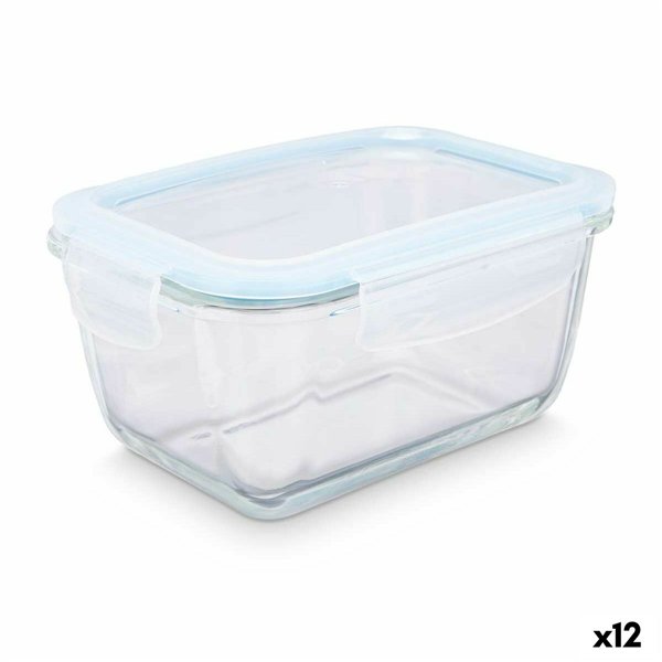 Lunch box Vivalto Transparent Silicone polypropylene Borosilicate Glass 950 ml (12 Units)