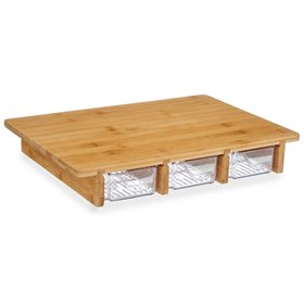 Cutting board Kinvara Brown Transparent Natural 40 x 6 x 28 cm