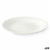 Flat Plate Vivalto White Opaline glass 24 x 2 x 24 cm (24 Units)