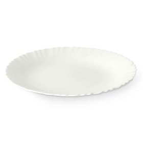 Flat Plate Vivalto White Opaline glass 24 x 2 x 24 cm (24 Units)