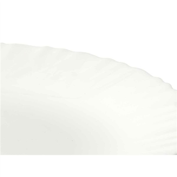 Flat Plate Vivalto White Opaline glass 24 x 2 x 24 cm (24 Units)