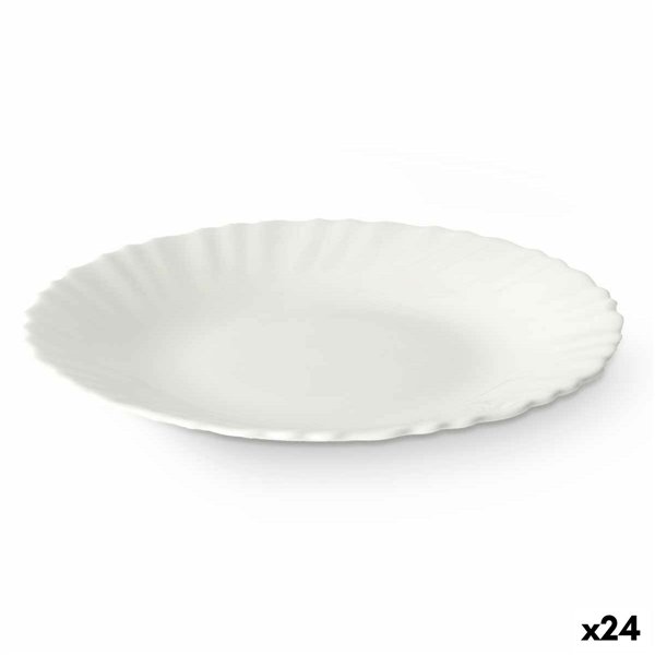 Dessert dish Vivalto White Opaline glass 19 x 2 x 19 cm (24 Units)