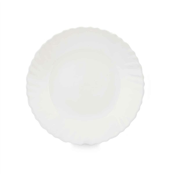 Dessert dish Vivalto White Opaline glass 19 x 2 x 19 cm (24 Units)