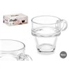 Piece Coffee Cup Set Vivalto Transparent Glass 90 ml (6 Units)