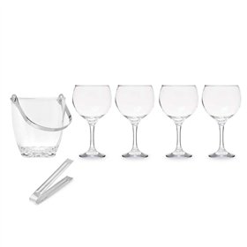 Ice Bucket Vivalto Transparent Metal Crystal 14,5 x 12 x 12,5 cm 4x (10,5 x 20 cm) 36 x 21,5 x 23,5 cm Wine glasses (2 Units)