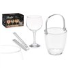 Ice Bucket Vivalto Transparent Metal Crystal 14,5 x 12 x 12,5 cm 4x (10,5 x 20 cm) 36 x 21,5 x 23,5 cm Wine glasses (2 Units)