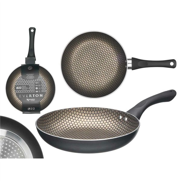 Non-stick frying pan Kinvara Black Aluminium Bakelite Induction 22 cm