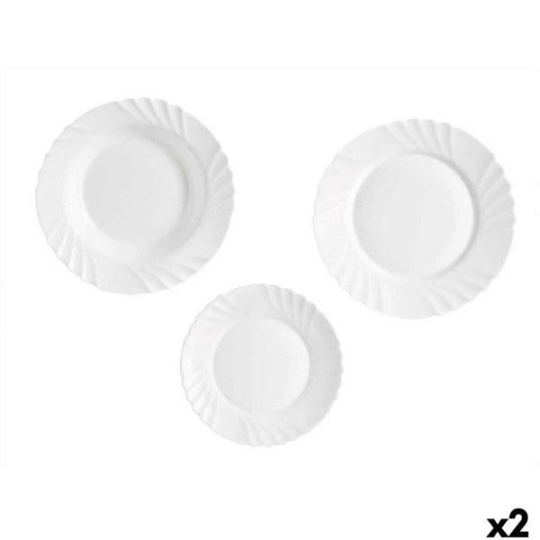 Dinnerware Set Vivalto White Opaline glass (2 Units)