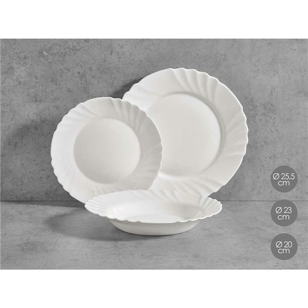 Dinnerware Set Vivalto White Opaline glass (2 Units)