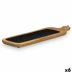 Snack tray Gift Decor Black 50,7 x 3 x 14 cm (6 Units)