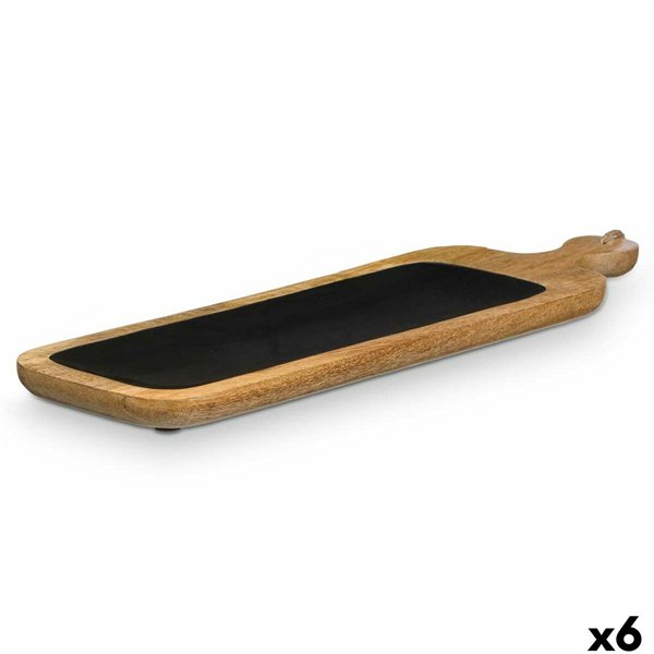 Snack tray Gift Decor Black 50,7 x 3 x 14 cm (6 Units)